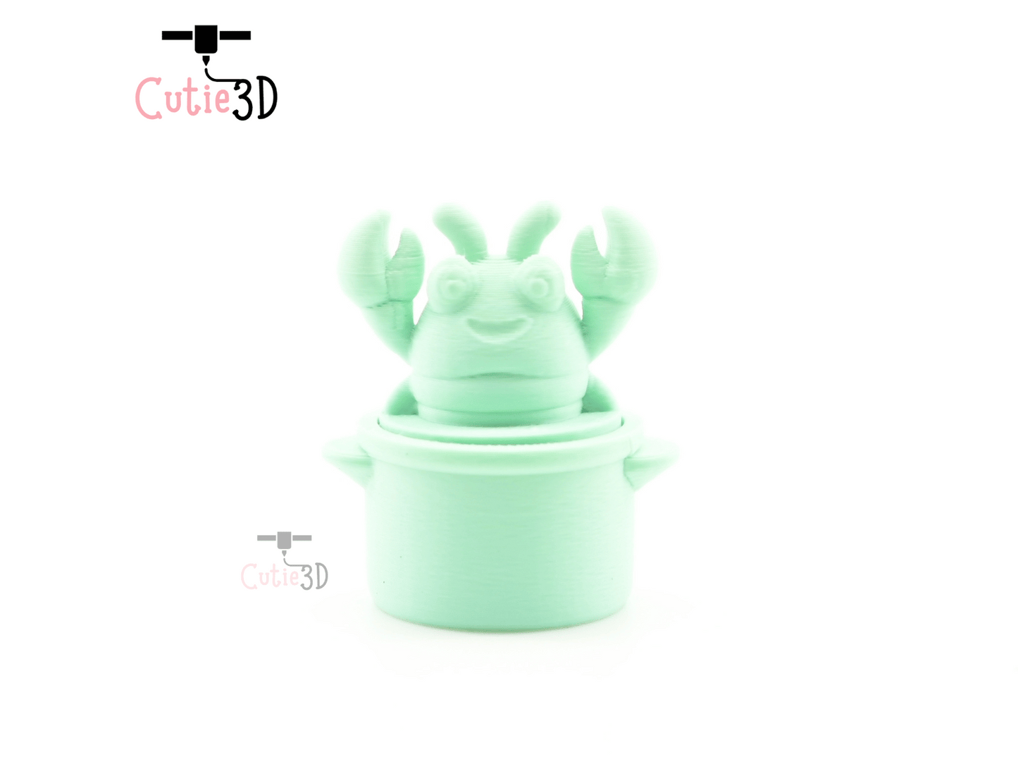 Digital Downloads - Cutie3D Lobster In A Pot Keycap Fidget Clicker Keychain - Cute Backpack Keychain