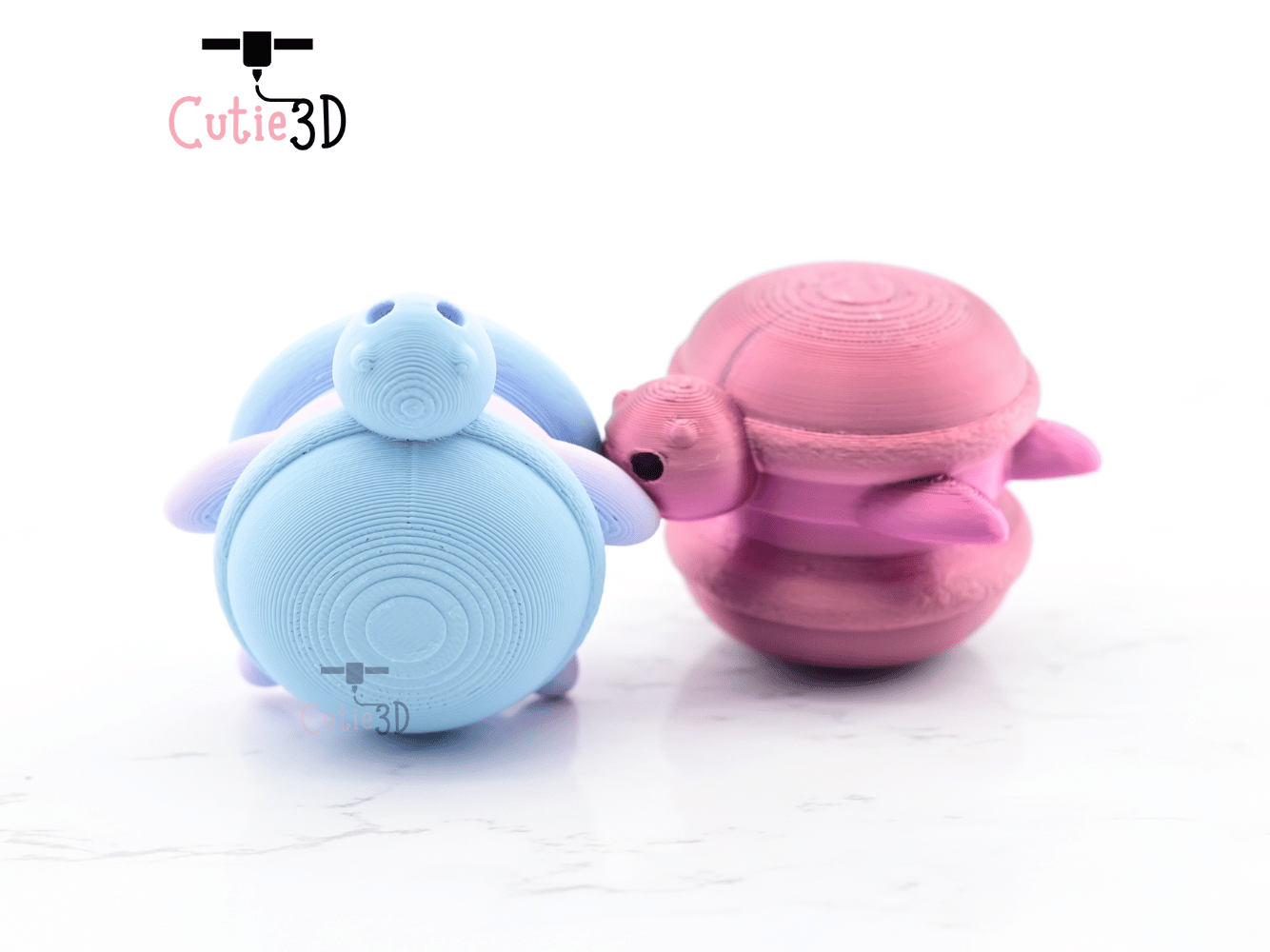 Digital Downloads - Cutie3D Macaron Turtle Keycap Fidget Clicker Keychain - Cute Backpack Keychain