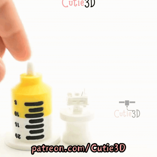Digital Downloads - Cutie3D Medical-Themed Syringe Keycap Fidget Clicker Keychain - Cute Backpack Keychain