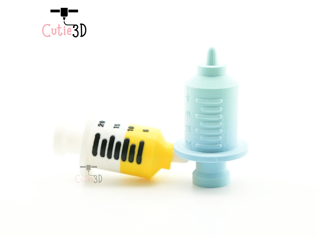 Digital Downloads - Cutie3D Medical-Themed Syringe Keycap Fidget Clicker Keychain - Cute Backpack Keychain