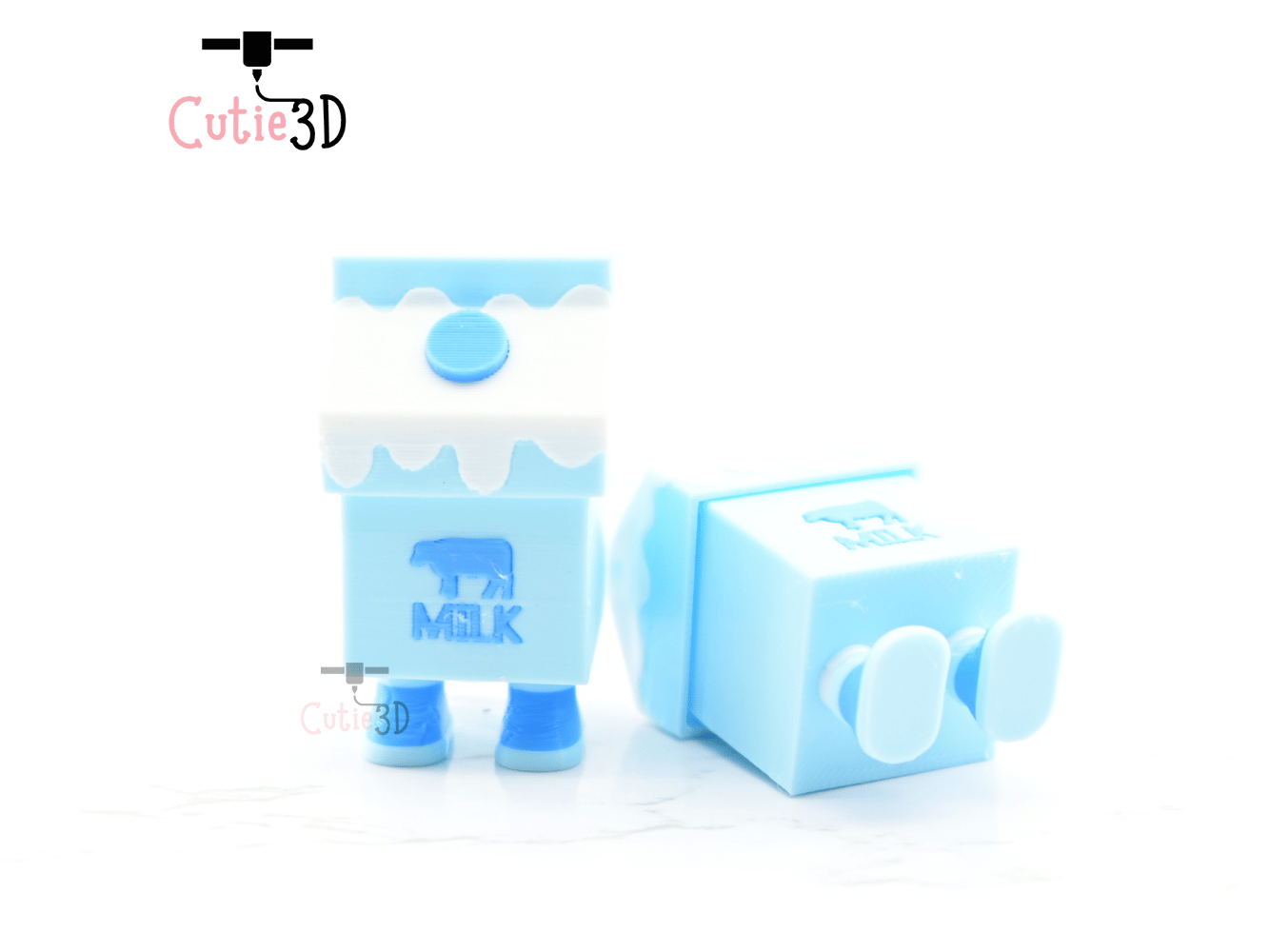 Digital Downloads - Cutie3D Milk Carton With Legs Keycap Fidget Clicker Keychain - Cute Backpack Keychain