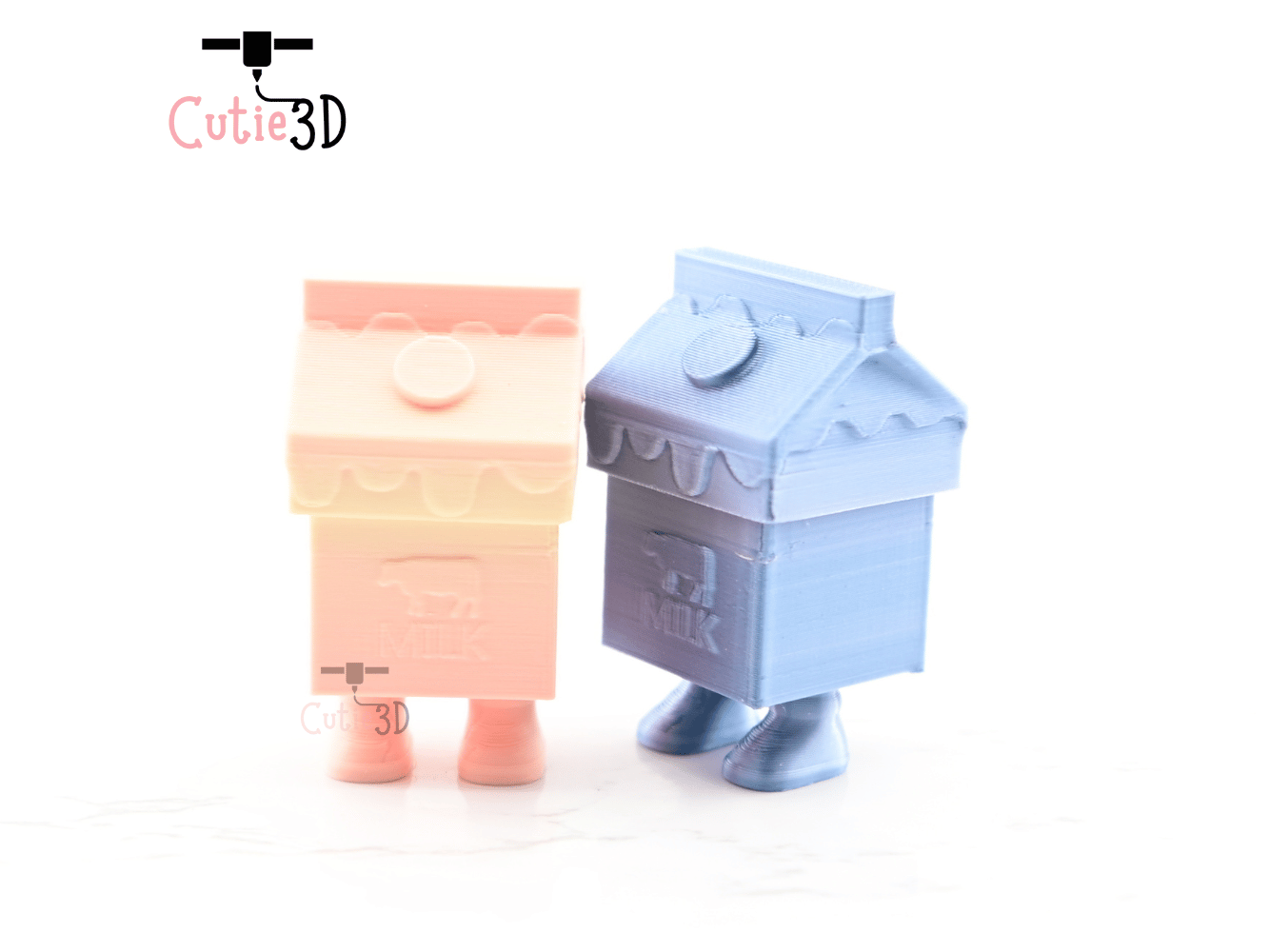 Digital Downloads - Cutie3D Milk Carton With Legs Keycap Fidget Clicker Keychain - Cute Backpack Keychain