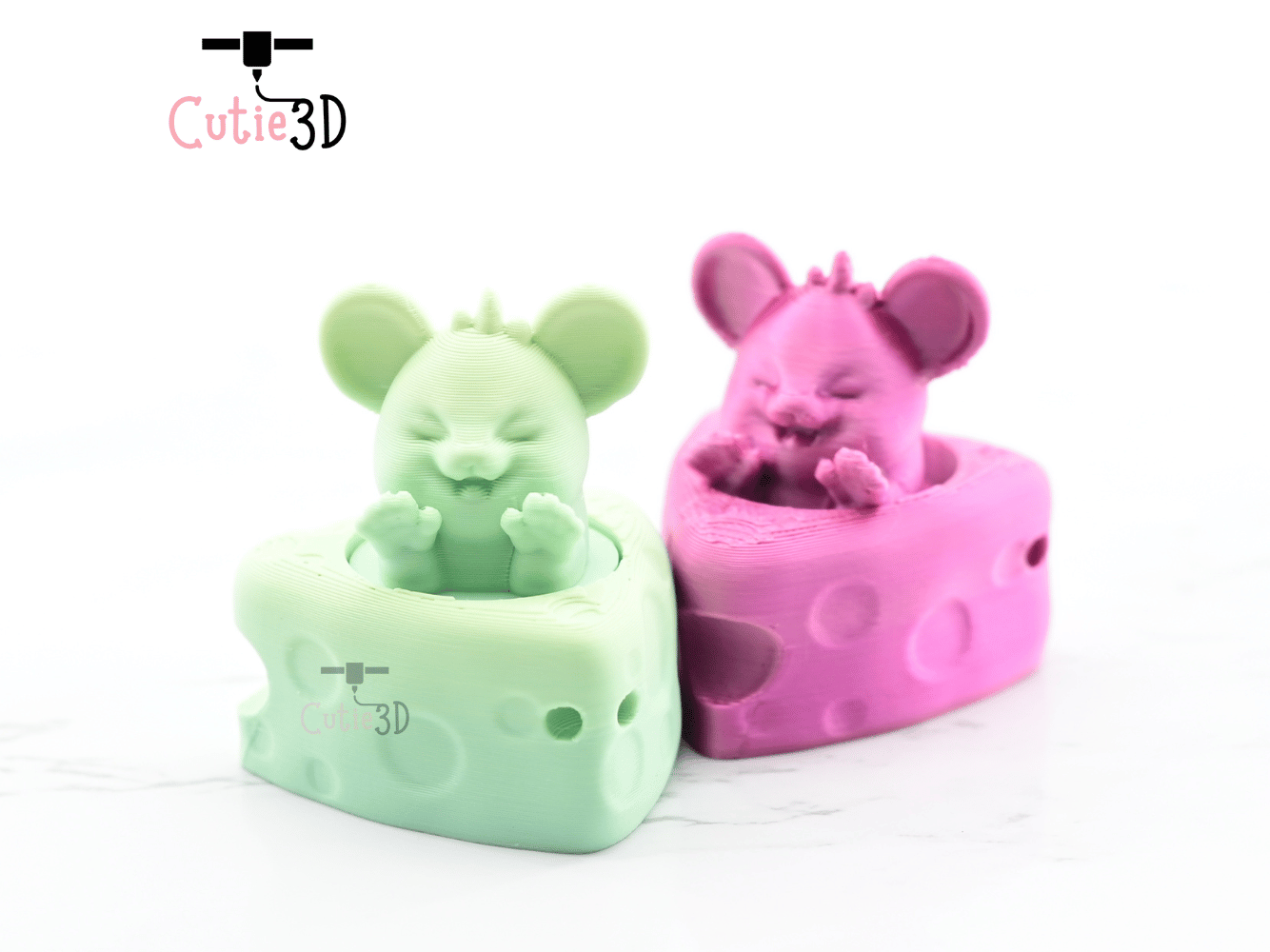 Digital Downloads - Cutie3D Mouse In Cheese Keycap Fidget Clicker Keychain - Cute Backpack Keychain