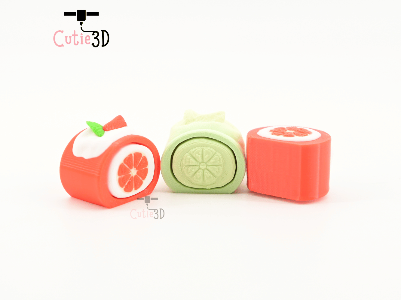 Digital Downloads - Cutie3D Orange Cake For Food Lovers Keycap Fidget Clicker Keychain - Cute Backpack Keychain