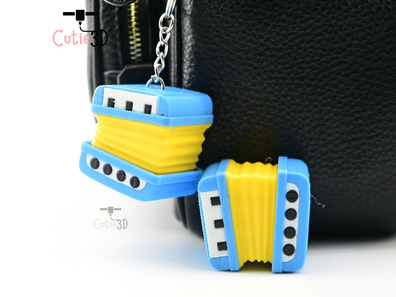 Digital Downloads - Cutie3D Retro Accordion For Music Lovers Keycap Fidget Clicker Keychain - Cute Backpack Keychain