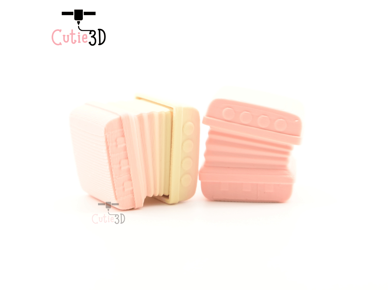 Digital Downloads - Cutie3D Retro Accordion For Music Lovers Keycap Fidget Clicker Keychain - Cute Backpack Keychain