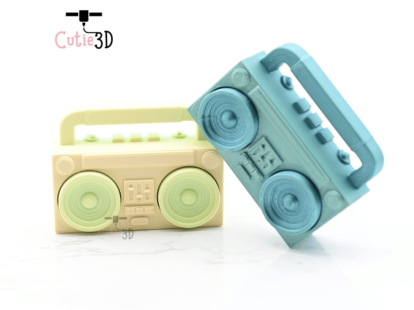 Digital Downloads - Cutie3D Retro Boombox Keycap Fidget Clicker Keychain - Cute Backpack Keychain