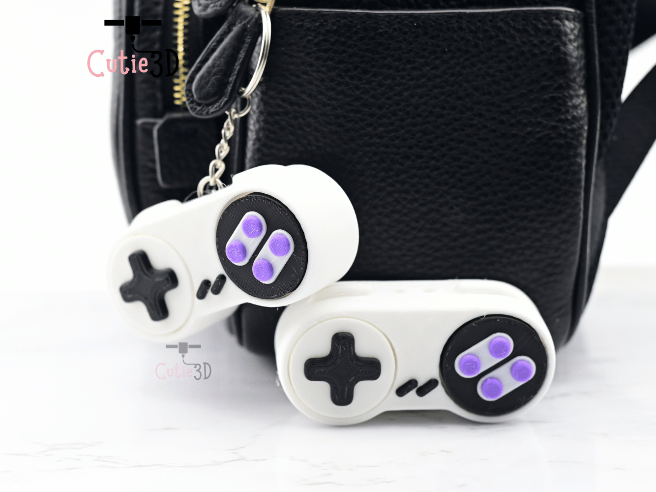 Digital Downloads - Cutie3D Retro Game Controller Keycap Fidget Clicker Keychain - Cute Backpack Keychain