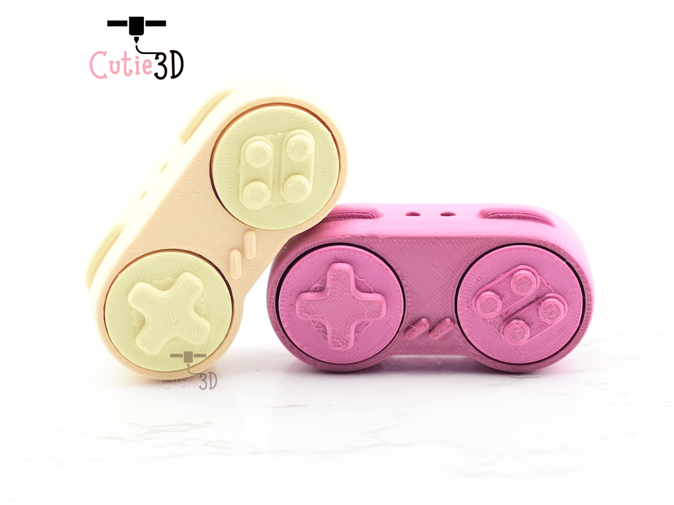 Digital Downloads - Cutie3D Retro Game Controller Keycap Fidget Clicker Keychain - Cute Backpack Keychain