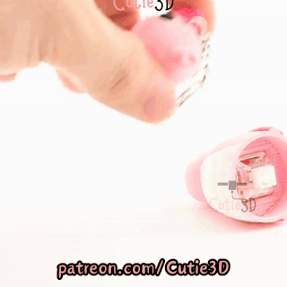 Digital Downloads - Cutie3D Seahorse Keycap Fidget Clicker Keychain - Cute Backpack Keychain