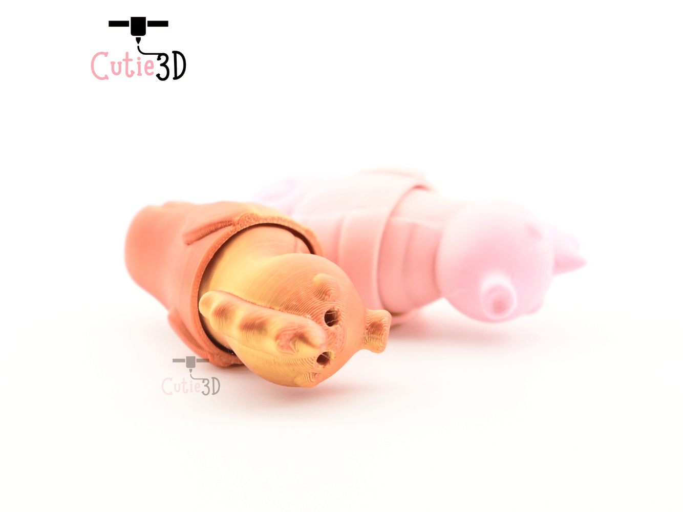 Digital Downloads - Cutie3D Seahorse Keycap Fidget Clicker Keychain - Cute Backpack Keychain