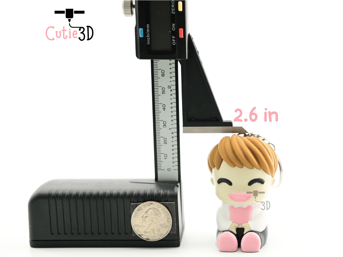 Digital Downloads - Cutie3D Set Of Chibi Emotional Expressions Keycap Fidget Clicker Keychain - Cute Backpack Keychain