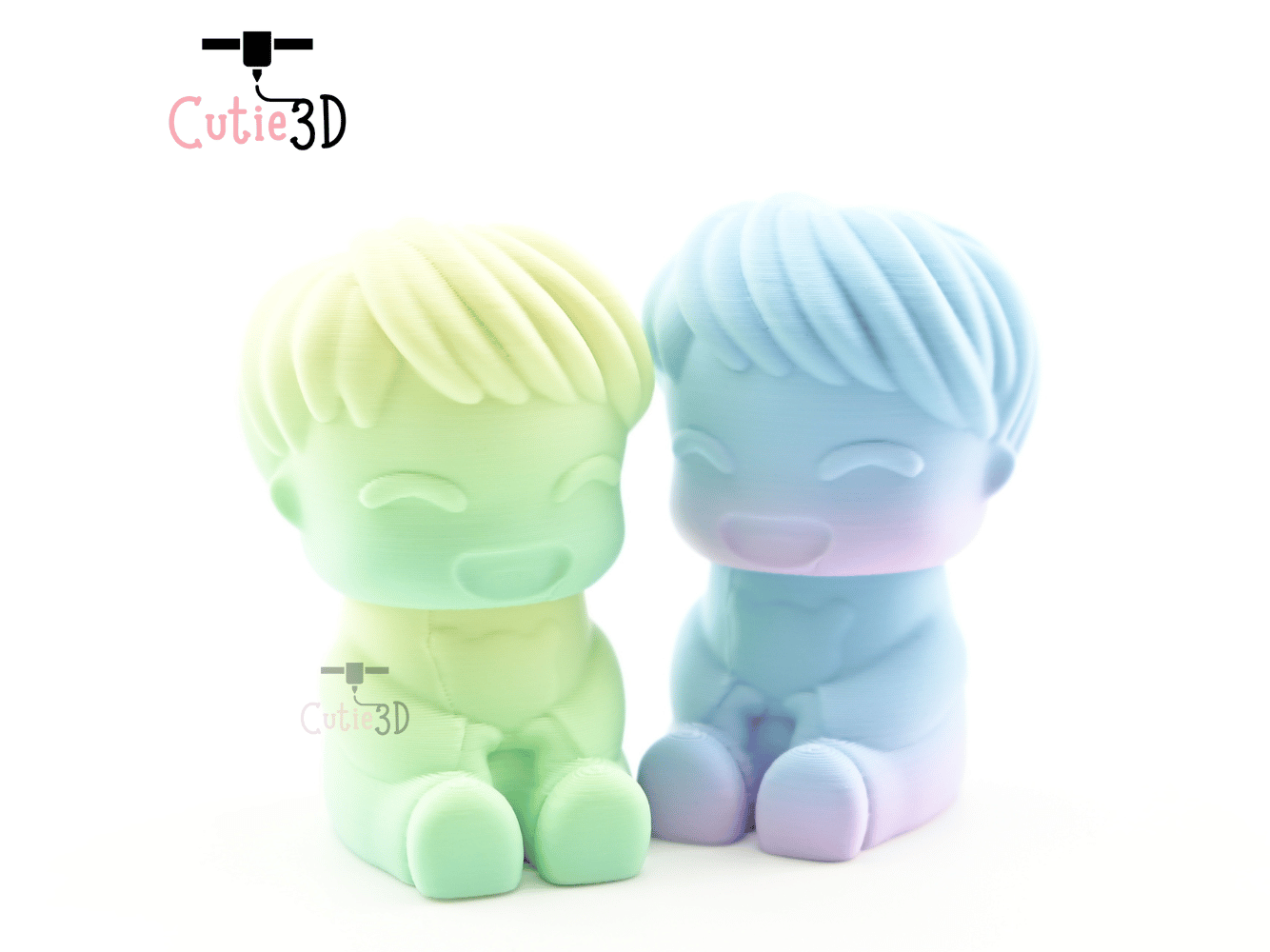 Digital Downloads - Cutie3D Set Of Chibi Emotional Expressions Keycap Fidget Clicker Keychain - Cute Backpack Keychain