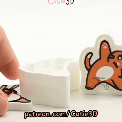 Digital Downloads - Cutie3D Set Of Stretchy Yoga Cat Keycap Fidget Clicker Keychain - Cute Backpack Keychain