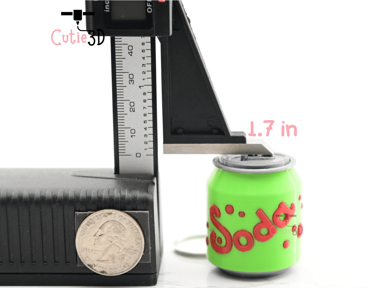 Digital Downloads - Cutie3D Soda Can Keycap Fidget Clicker Keychain - Cute Backpack Keychain