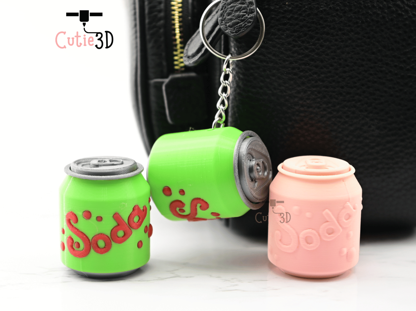 Digital Downloads - Cutie3D Soda Can Keycap Fidget Clicker Keychain - Cute Backpack Keychain