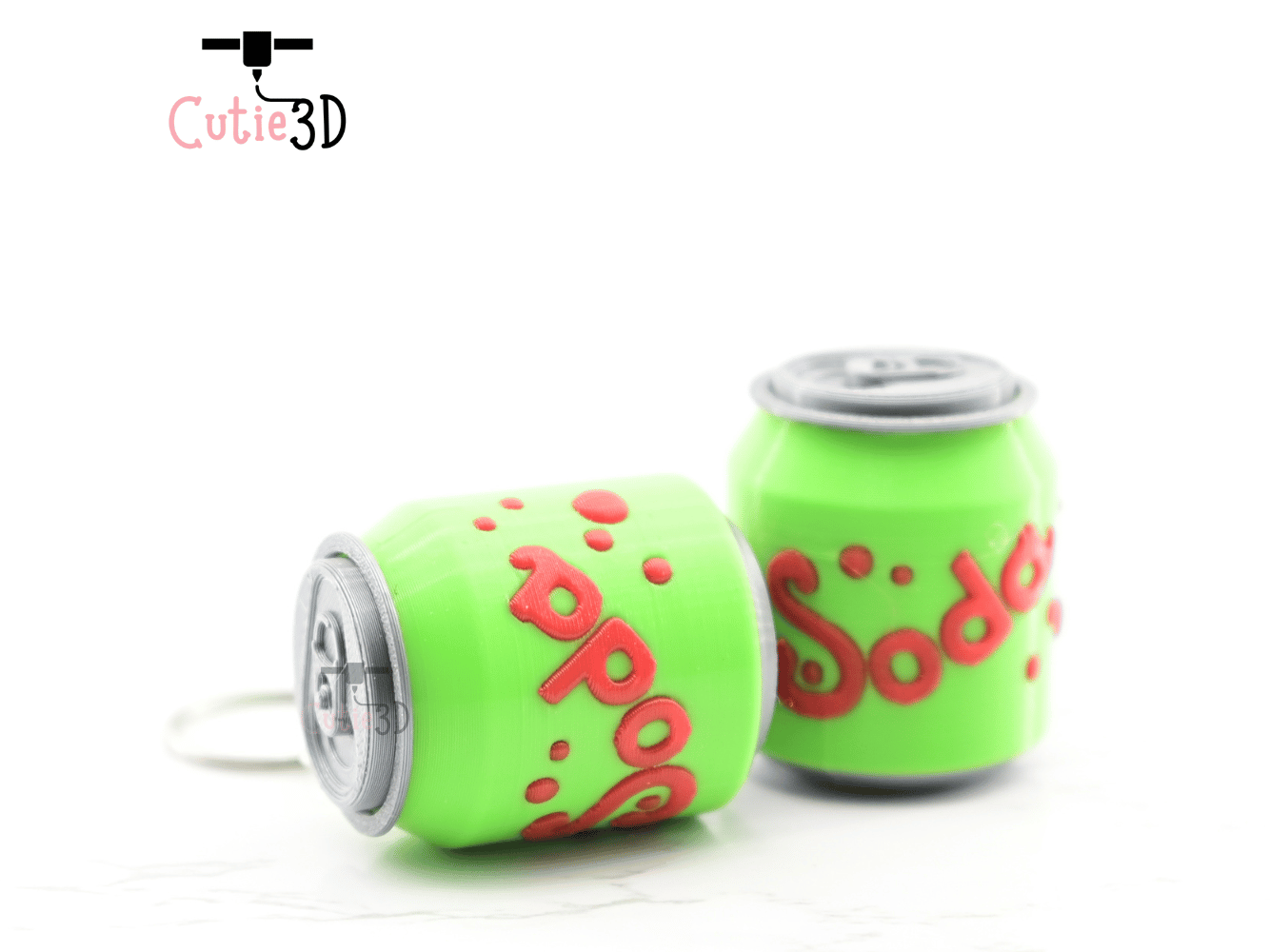 Digital Downloads - Cutie3D Soda Can Keycap Fidget Clicker Keychain - Cute Backpack Keychain