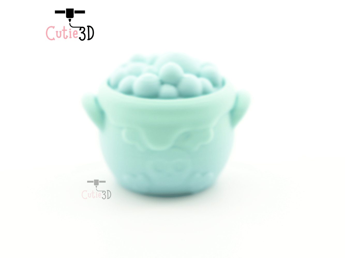 Digital Downloads - Cutie3D Spooky Halloween Poison Cauldron Keycap Fidget Clicker Keychain - Cute Backpack Keychain