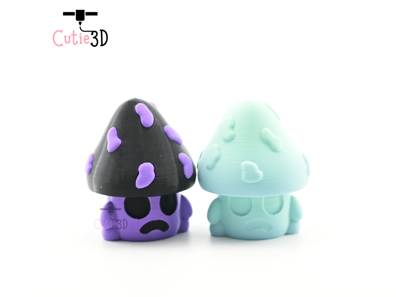 Digital Downloads - Cutie3D Spooky Halloween Poison Mushroom Keycap Fidget Clicker Keychain - Cute Backpack Keychain