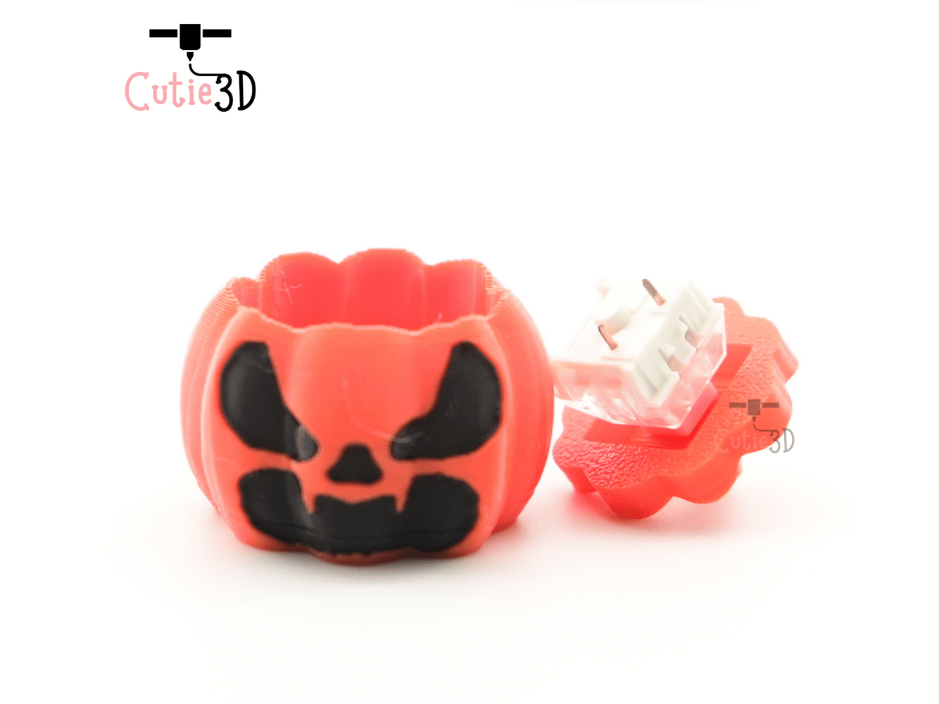 Digital Downloads - Cutie3D Spooky Halloween Pumpkin Set Keycap Fidget Clicker Keychain - Cute Backpack Keychain