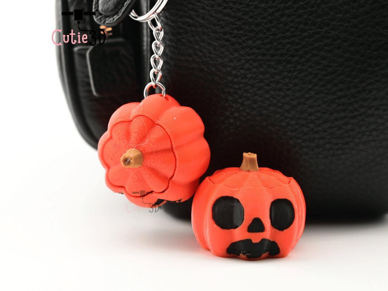 Digital Downloads - Cutie3D Spooky Halloween Pumpkin Set Keycap Fidget Clicker Keychain - Cute Backpack Keychain