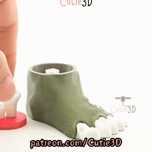 Digital Downloads - Cutie3D Spooky Halloween Zombie Foot Keycap Fidget Clicker Keychain - Cute Backpack Keychain