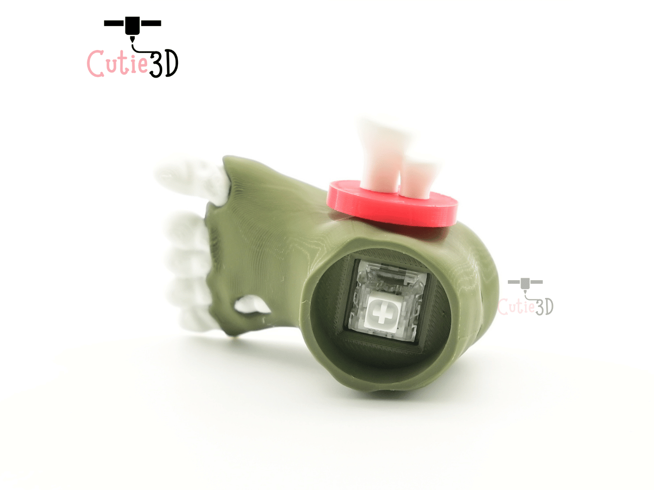 Digital Downloads - Cutie3D Spooky Halloween Zombie Foot Keycap Fidget Clicker Keychain - Cute Backpack Keychain