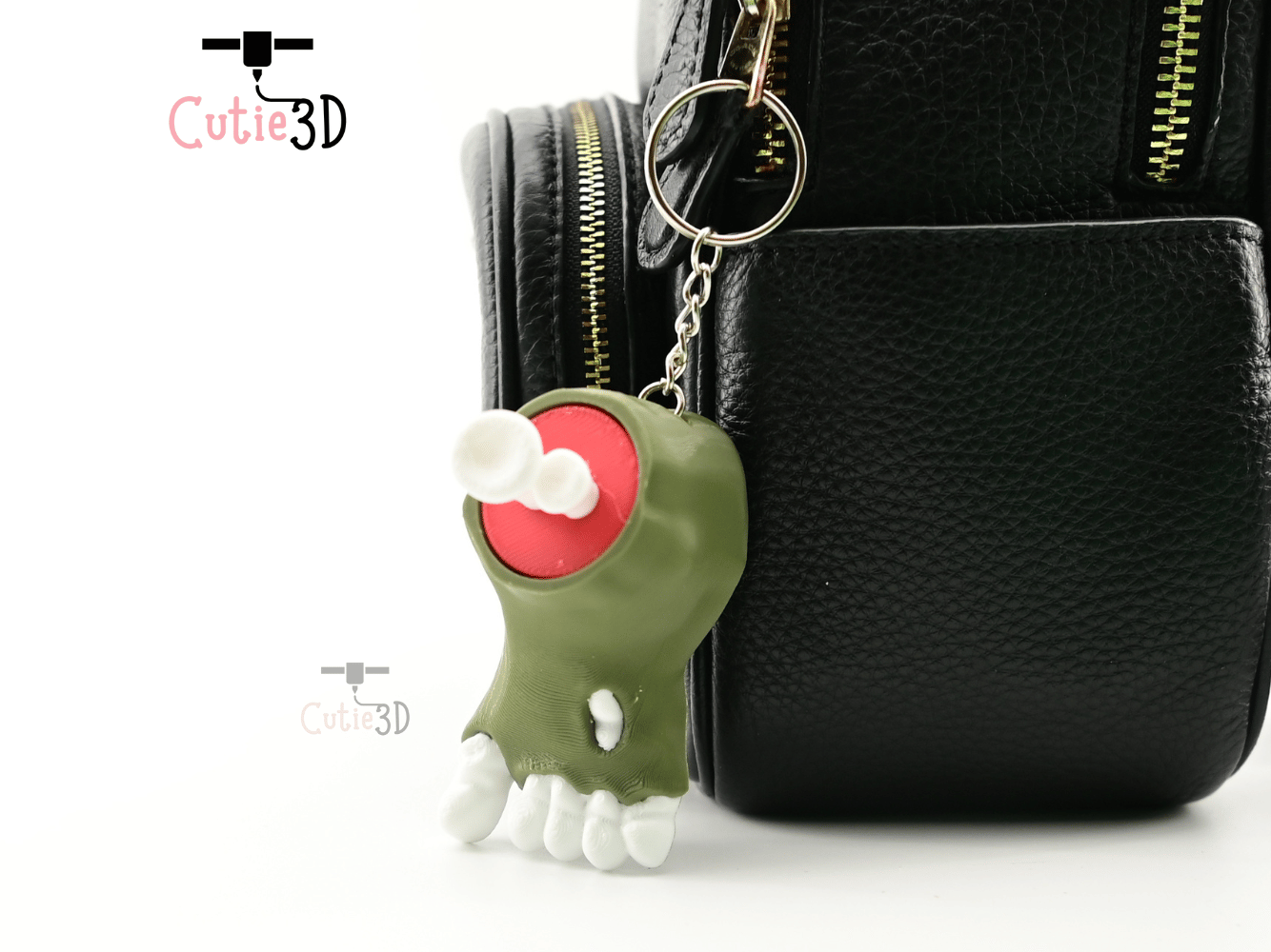 Digital Downloads - Cutie3D Spooky Halloween Zombie Foot Keycap Fidget Clicker Keychain - Cute Backpack Keychain