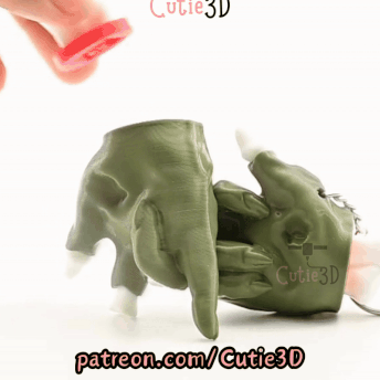 Digital Downloads - Cutie3D Spooky Halloween Zombie Hand Set Keycap Fidget Clicker Keychain - Cute Backpack Keychain