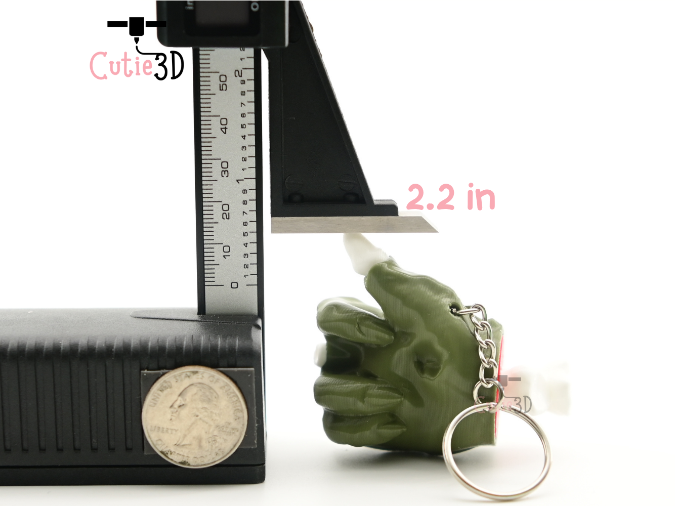 Digital Downloads - Cutie3D Spooky Halloween Zombie Hand Set Keycap Fidget Clicker Keychain - Cute Backpack Keychain