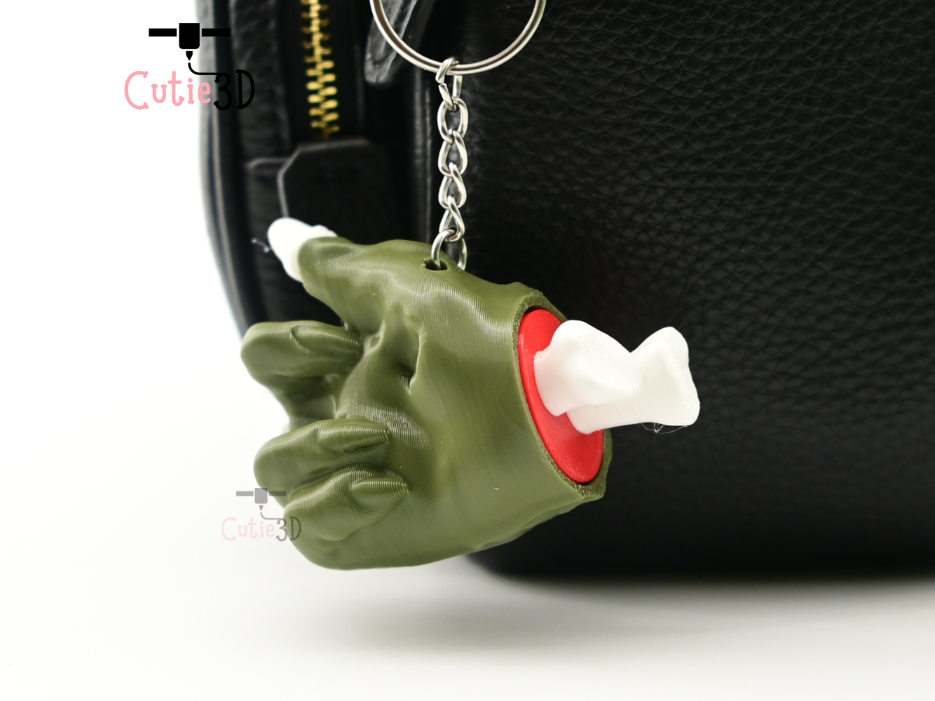 Digital Downloads - Cutie3D Spooky Halloween Zombie Hand Set Keycap Fidget Clicker Keychain - Cute Backpack Keychain