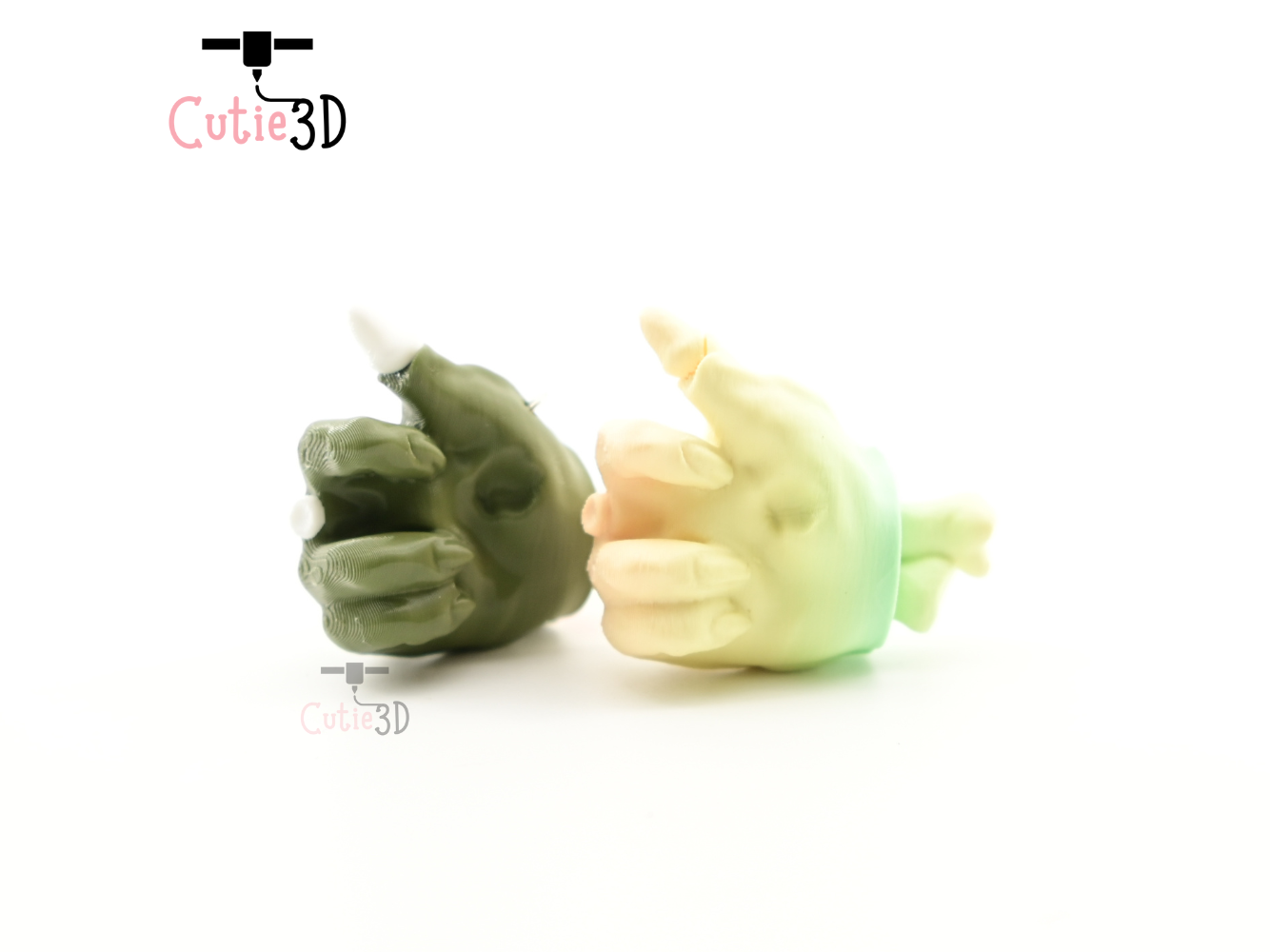 Digital Downloads - Cutie3D Spooky Halloween Zombie Hand Set Keycap Fidget Clicker Keychain - Cute Backpack Keychain