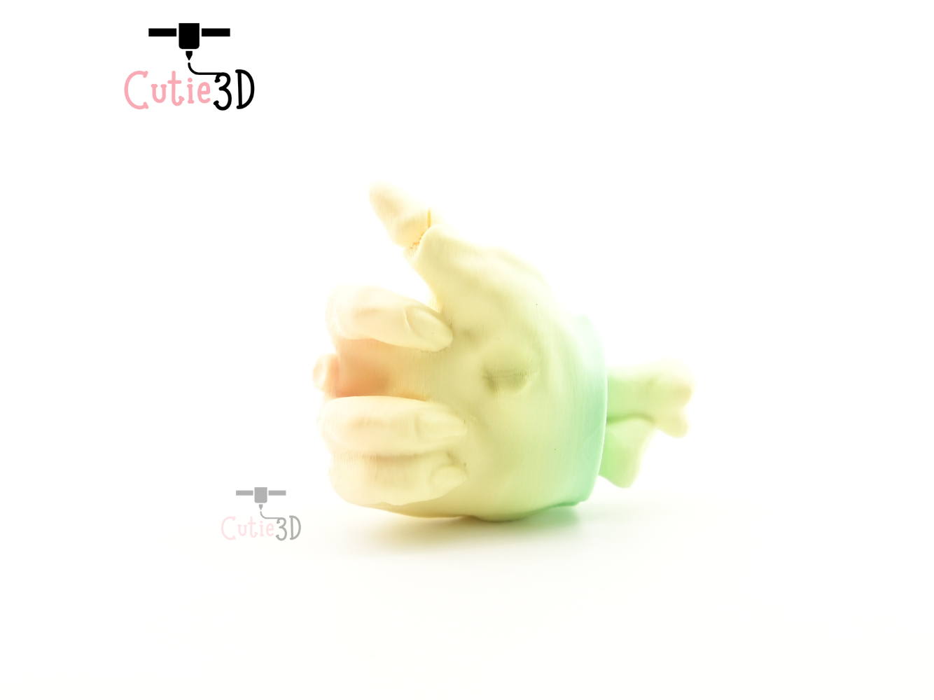 Digital Downloads - Cutie3D Spooky Halloween Zombie Hand Set Keycap Fidget Clicker Keychain - Cute Backpack Keychain