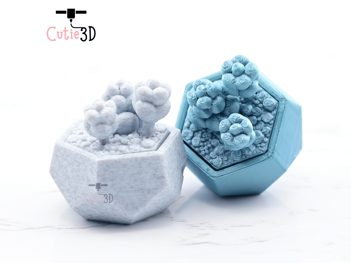 Digital Downloads - Cutie3D The Dreamy Succulent Keycap Fidget Clicker Keychain - Cute Backpack Keychain