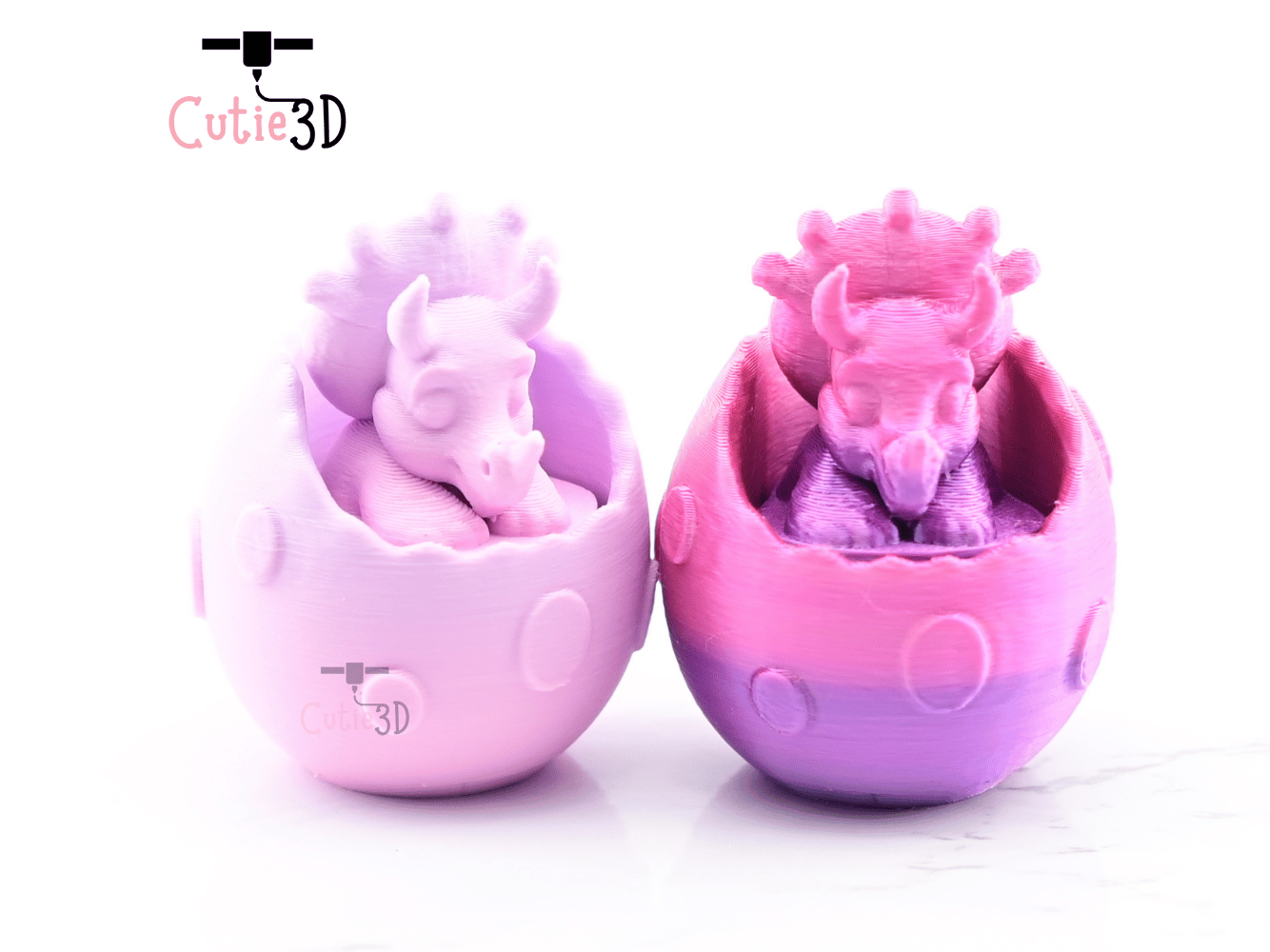 Digital Downloads - Cutie3D Triceratops In An Egg Keycap Fidget Clicker Keychain - Cute Backpack Keychain