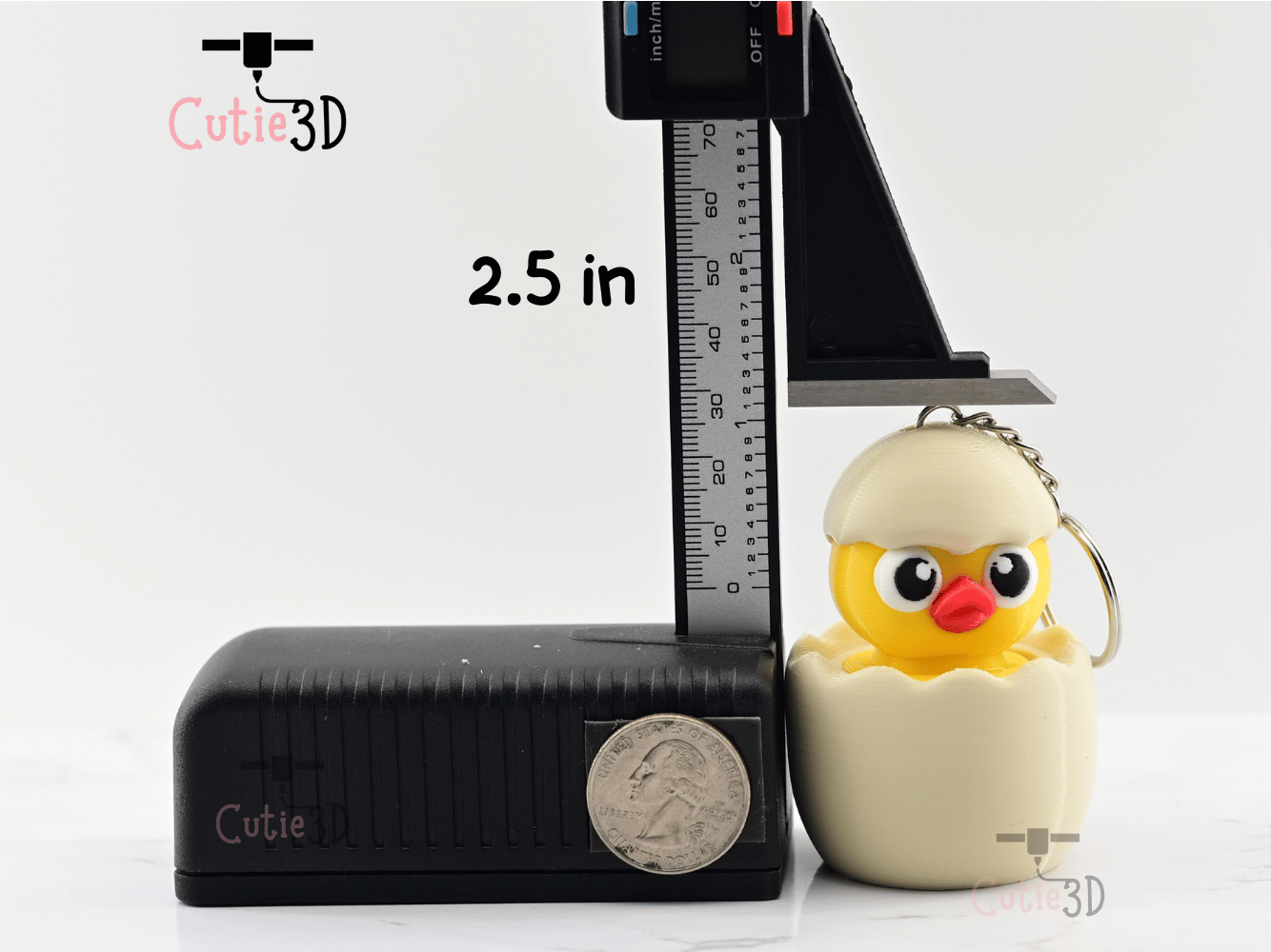 Digital Downloads - Cutie3D Twisty Clicker Easter Chicken In An Egg - Cute Easter Gifts - Cute Backpack Gifts