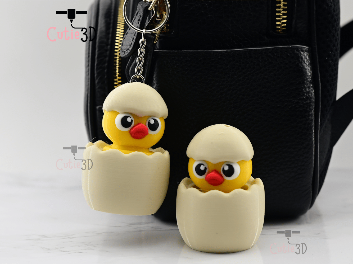 Digital Downloads - Cutie3D Twisty Clicker Easter Chicken In An Egg - Cute Easter Gifts - Cute Backpack Gifts