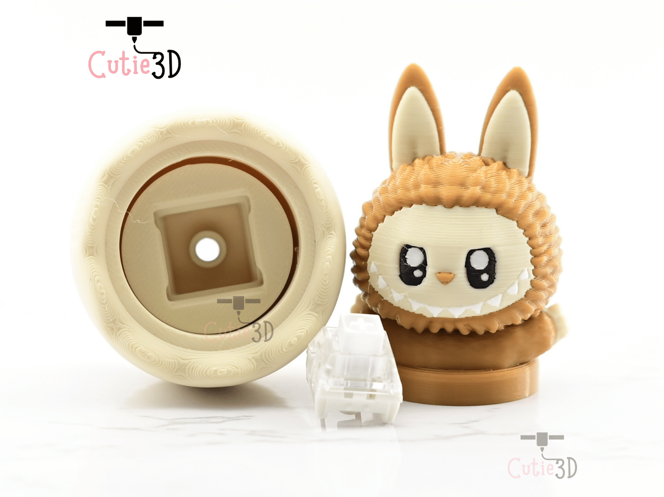 Digital Downloads - Cutie3D Twisty Clicker Easter Egg Labubu Keychain - Cute Backpack Keychain - Cute Labubu keychain