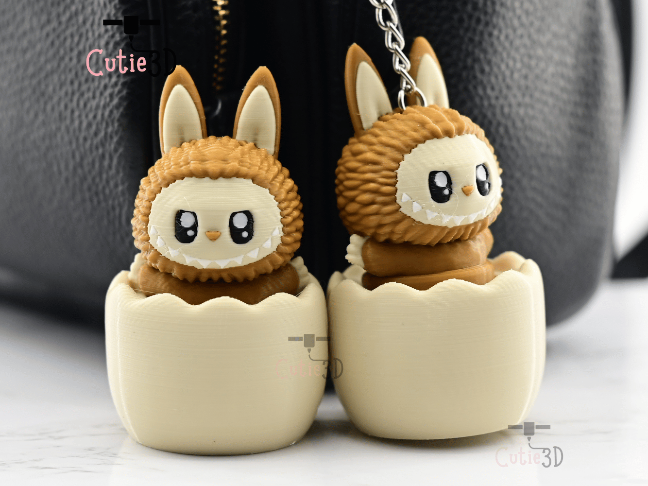 Digital Downloads - Cutie3D Twisty Clicker Easter Egg Labubu Keychain - Cute Backpack Keychain - Cute Labubu keychain