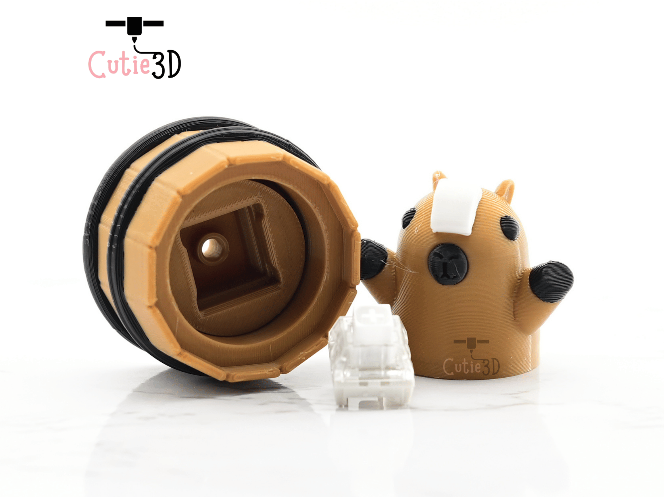 Digital Downloads - Cutie3D Twisty Clicker Fidget Capybara Cozy Bath Keychain - Cute Backpack Keychain - Cute Animal Keychain