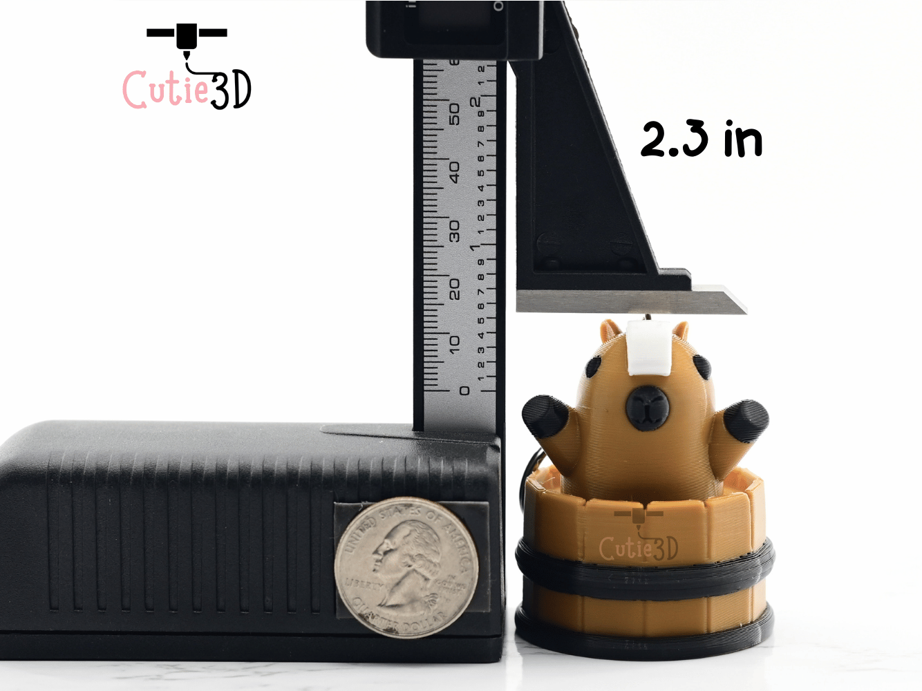 Digital Downloads - Cutie3D Twisty Clicker Fidget Capybara Cozy Bath Keychain - Cute Backpack Keychain - Cute Animal Keychain