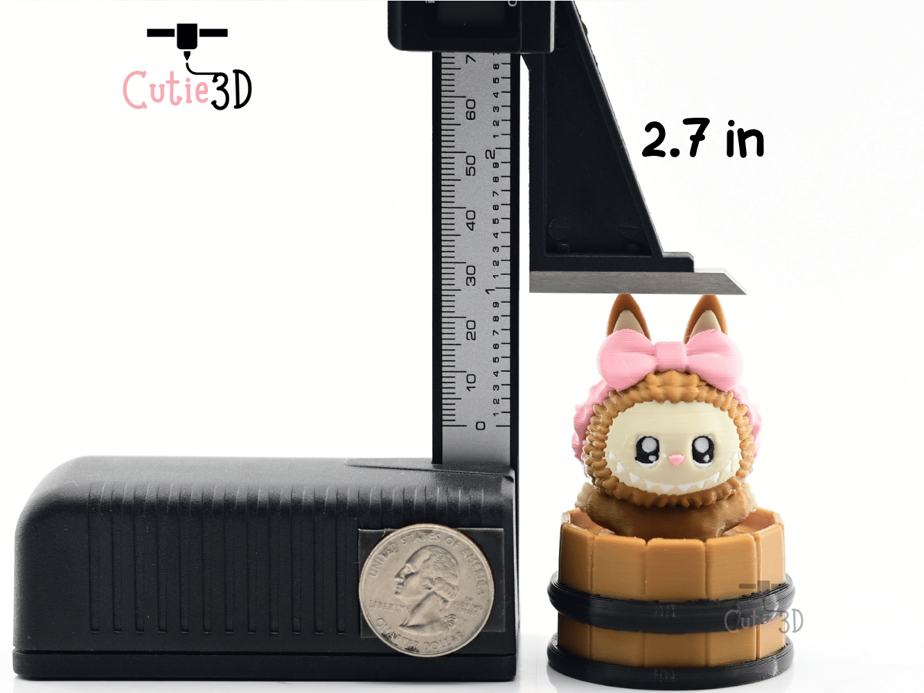 Digital Downloads - Cutie3D Twisty Clicker Fidget Labubu Cozy Bath Keychain - Cute Backpack Keychain