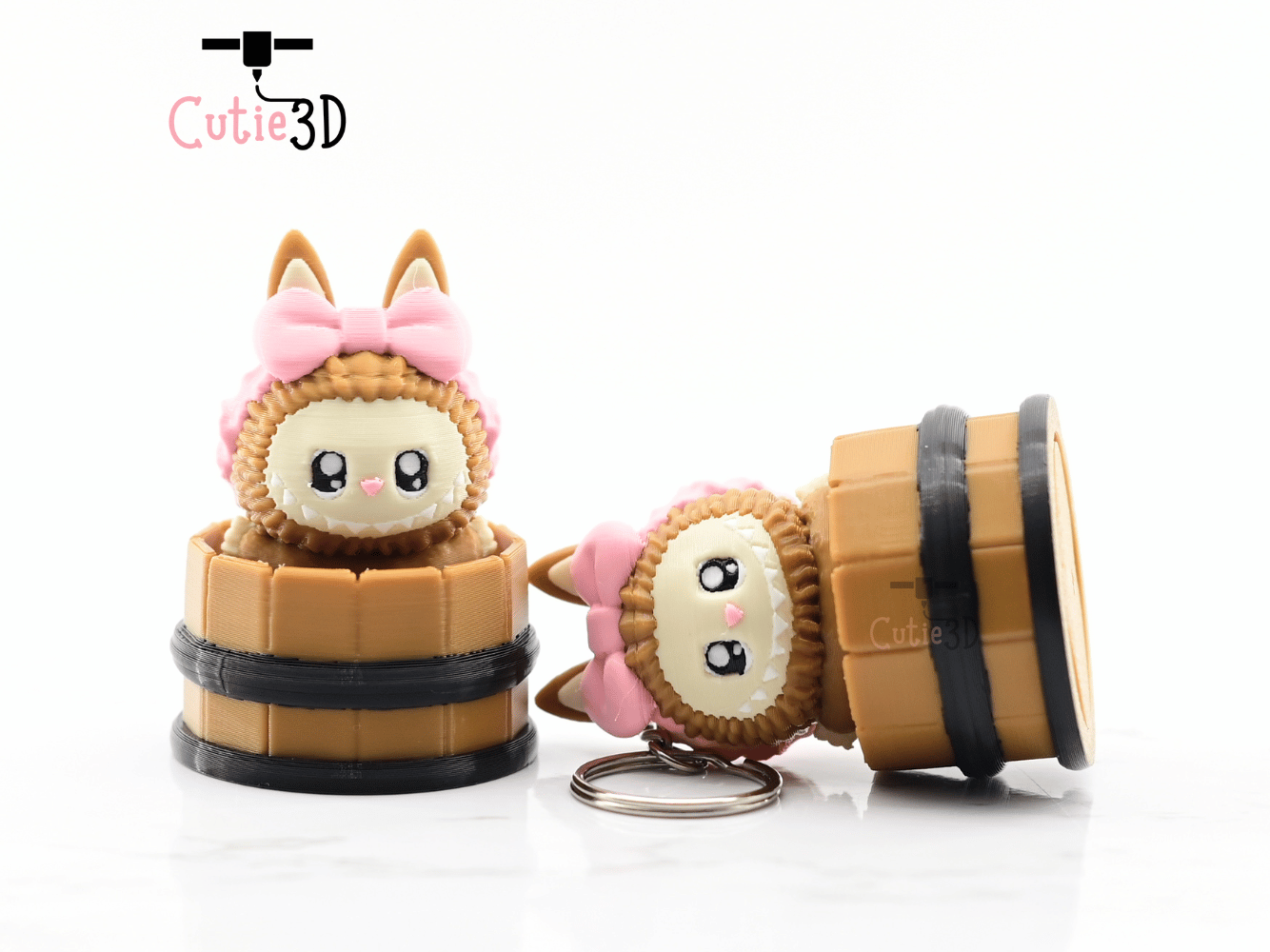 Digital Downloads - Cutie3D Twisty Clicker Fidget Labubu Cozy Bath Keychain - Cute Backpack Keychain