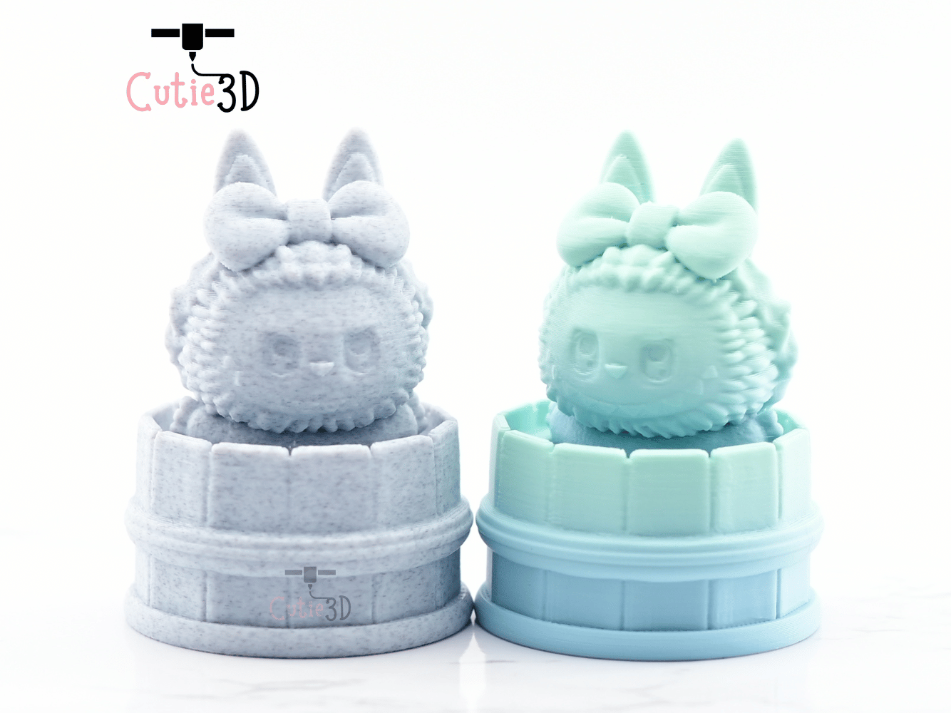 Digital Downloads - Cutie3D Twisty Clicker Fidget Labubu Cozy Bath Keychain - Cute Backpack Keychain