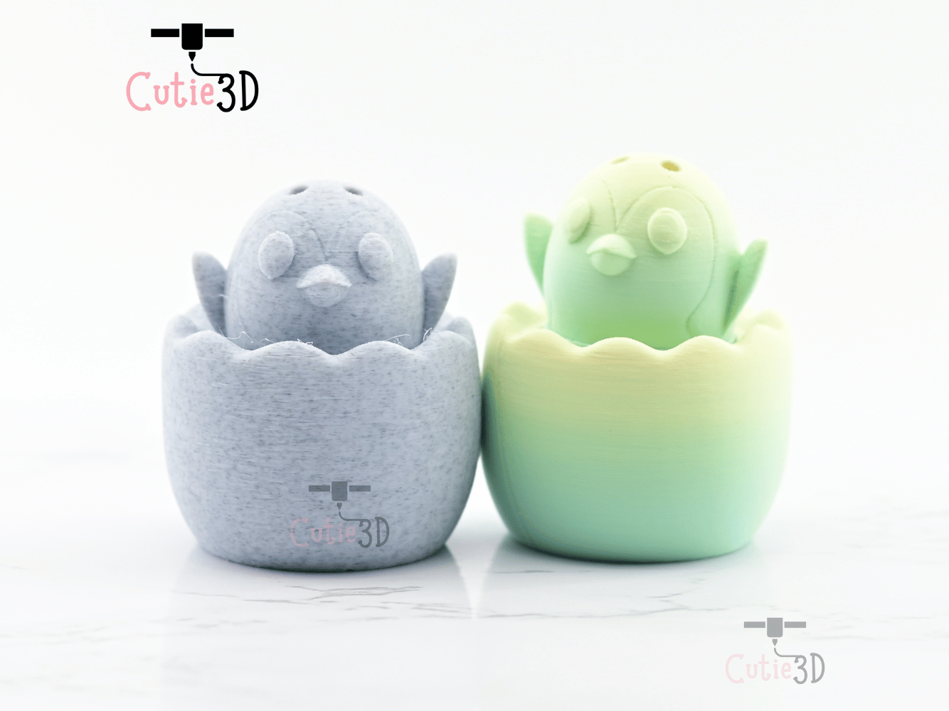 Digital Downloads - Cutie3D Twisty Clicker Fidget Penguin In An Egg Keychain - Cute Backpack Fidget Clicker Keychain