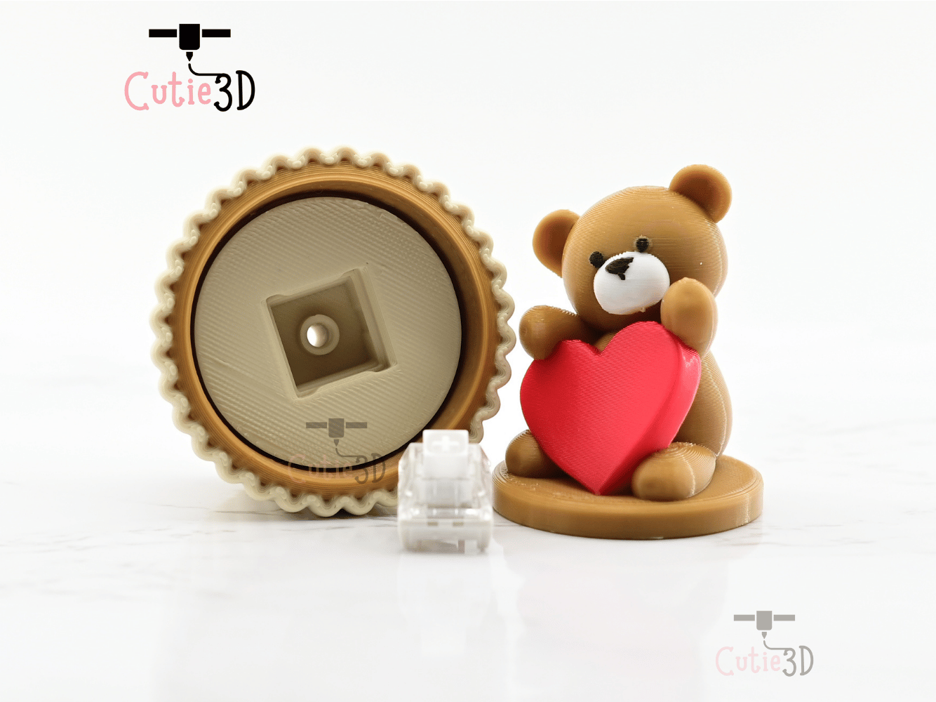 Digital Downloads - Cutie3D Twisty Clicker Valentine Bear Cupcake