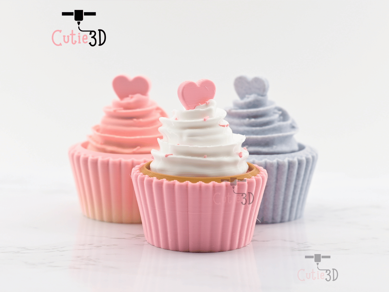 Digital Downloads - Cutie3D Twisty Clicker Valentine Heart Cupcake