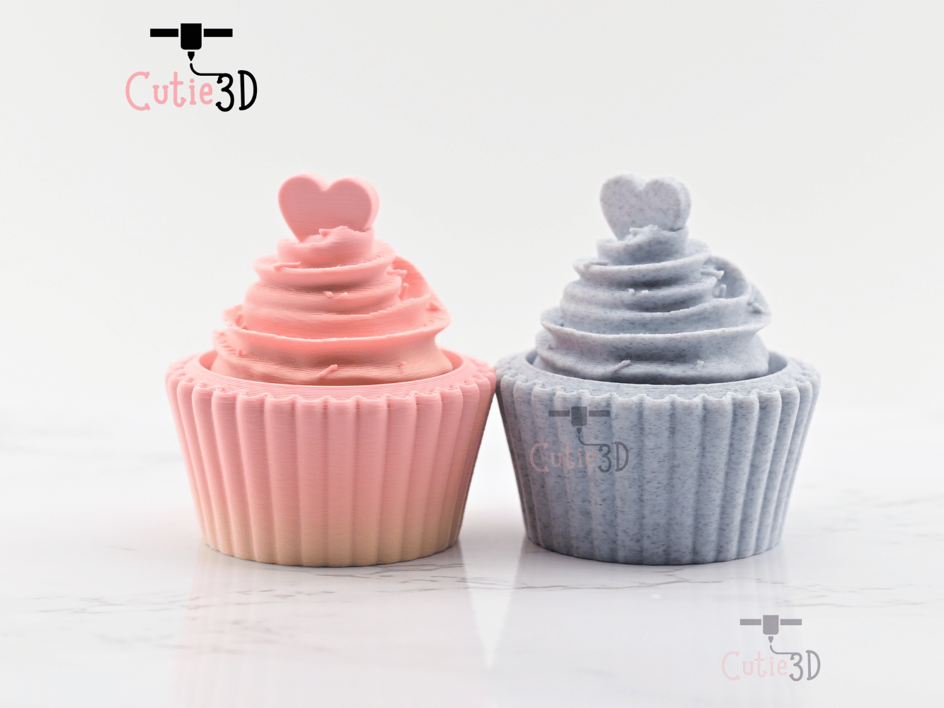 Digital Downloads - Cutie3D Twisty Clicker Valentine Heart Cupcake