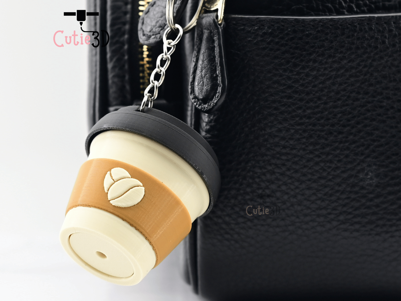 Digital Downloads - Cutie3D Twisty Coffee Cup Fidget Clicker Keychain - Cute Backpack Keychain