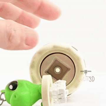 Digital Downloads - Cutie3D Twisty Fidget Clicker Baby Dinosaur In An Egg Keychain - Cute Backpack Keychain